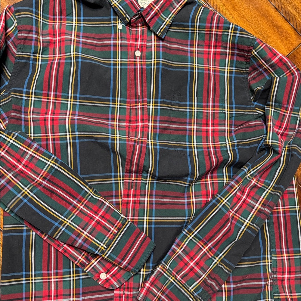 J Crew Men's Plaid Shirt - Multicolor